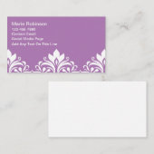 Persoonlijk contact Kaarten Vrouw Floral Visitekaartje (Voorkant / Achterkant)