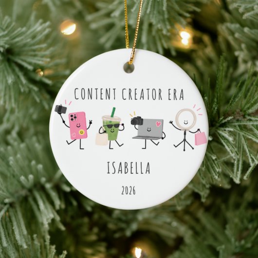 Persoonlijk Content Creator Kerst Ornament (Boom)