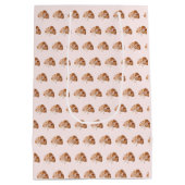 Persoonlijk Coquette Croissant Roze Lint Medium Cadeauzakje (Achterkant)