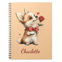 Persoonlijk Corgi-notitieboek met eigen naam