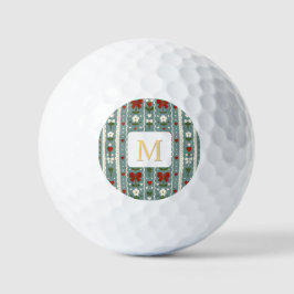 Persoonlijk Cottagecore Bloem Boog Streep Design Golfballen