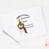 Persoonlijk cowboy Snowman Jar Label (Envelop)