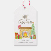 Persoonlijk Cozy-kerstLabel - label cadeau voor fe Cadeaulabel (Voorkant)