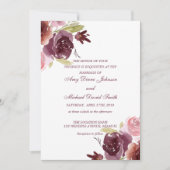 Persoonlijk Cranberry & Salie Groen Huwelijk Kaart (Voorkant)