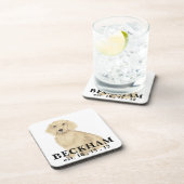 Persoonlijk Cream Dachshund met lange adem Bier Onderzetter (Rechterzijde)