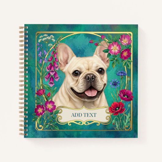 Persoonlijk crème Frans Bulldog Notitieboek (Voorkant)