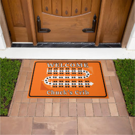 Persoonlijk Cribbage Bord Oranje Welkom Crib Deurmat
