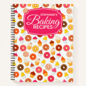 Persoonlijk Cupcake Donut Bakrecept Notitieboek (Voorkant)