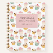 Persoonlijk Cupcake-patroon Notitieboek (Voorkant)