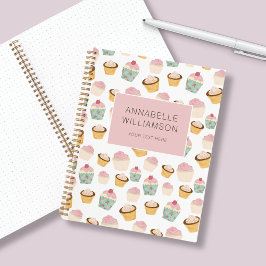 Persoonlijk Cupcake-patroon Notitieboek
