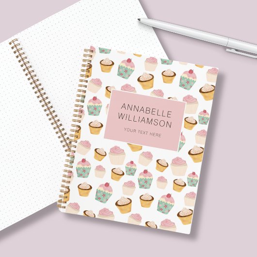 Persoonlijk Cupcake-patroon Notitieboek