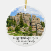 Persoonlijk Custer State Park Aangepast South Dako Keramisch Ornament (Voorkant)
