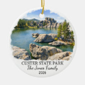 Persoonlijk Custer State Park Aangepast South Dako Keramisch Ornament (Voorkant)