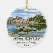 Persoonlijk Custer State Park Aangepast South Dako Keramisch Ornament (Voorkant)
