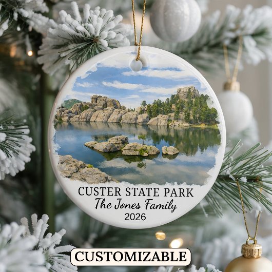 Persoonlijk Custer State Park Aangepast South Dako Keramisch Ornament