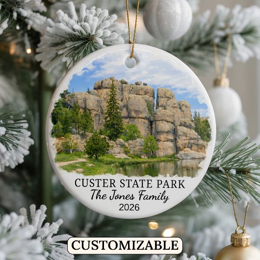 Persoonlijk Custer State Park Aangepast South Dako Keramisch Ornament