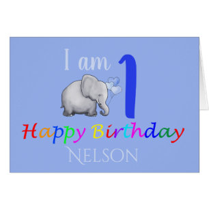 Persoonlijk Cute Baby Elephant 1st Birthday Poem