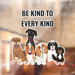 Persoonlijk Cute Dog Poster Raamsticker