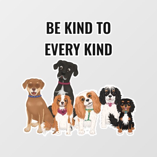 Persoonlijk Cute Dog Poster Raamsticker (Vel)