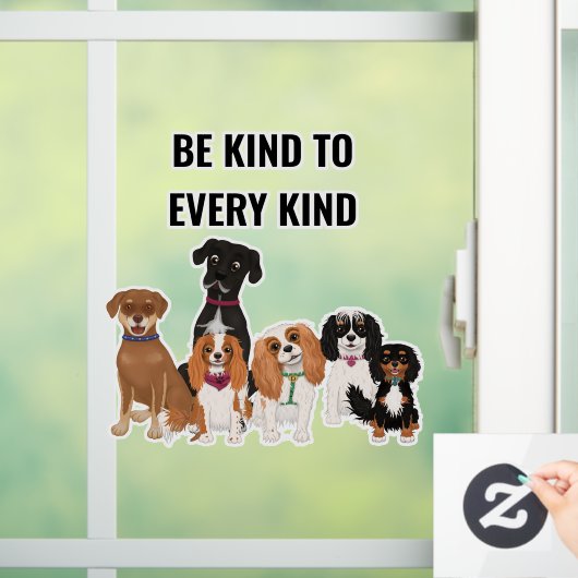 Persoonlijk Cute Dog Poster Raamsticker (Huis)