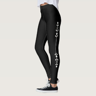 Persoonlijk Cute Elegant Zwart Neutraal Bloem Plez Leggings