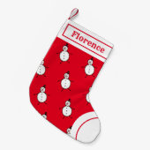 Persoonlijk Cute Snowman Stocking Kleine Kerstsok (Voorkant (Hangend))