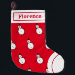 Persoonlijk Cute Snowman Stocking Kleine Kerstsok<br><div class="desc">Deze gepersonaliseerde kerstvoorraad is voorzien van het Snowman-personage van de kerstman.</div>