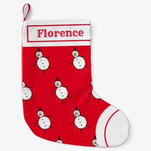 Persoonlijk Cute Snowman Stocking Kleine Kerstsok