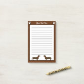 Persoonlijk Dachshund - Doxie Puppy Dog Post-it® Notes (Op bureau)