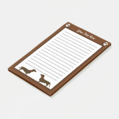 Persoonlijk Dachshund - Doxie Puppy Dog Post-it® Notes (Schuin)