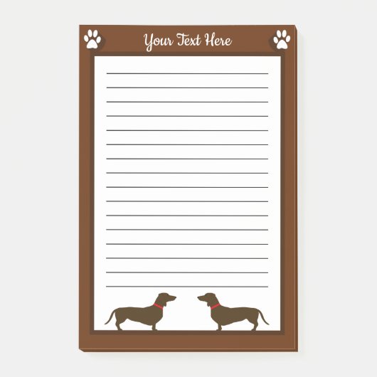 Persoonlijk Dachshund - Doxie Puppy Dog Post-it® Notes (Voorkant)