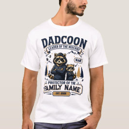 Persoonlijk Dadcoon Familie Wasbeer Papa T-shirt