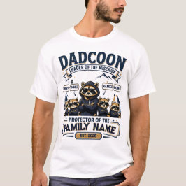 Persoonlijk Dadcoon Wasbeer Papa T-shirt voor 4 Ki