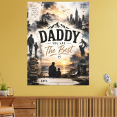 Persoonlijk Daddy You Are The Best Canvas Afdruk (Insitu (Woonkamer))