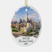 Persoonlijk Dallas-sieraad, Op maat Texas Keramisch Ornament (Rechts)