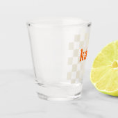 Persoonlijk dambord feest verjaardag cadeau shot glas (Links)