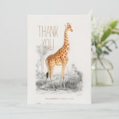 Persoonlijk Dank je Giraffe Bedankkaart (Staand voorkant)