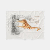 Persoonlijk Dank je Giraffe Fleece Deken (Voorkant (Horizontaal))