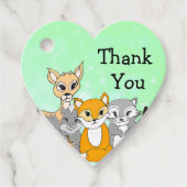 Persoonlijk Dank je Woodland Fox Bedankjes Labels (Voorkant)