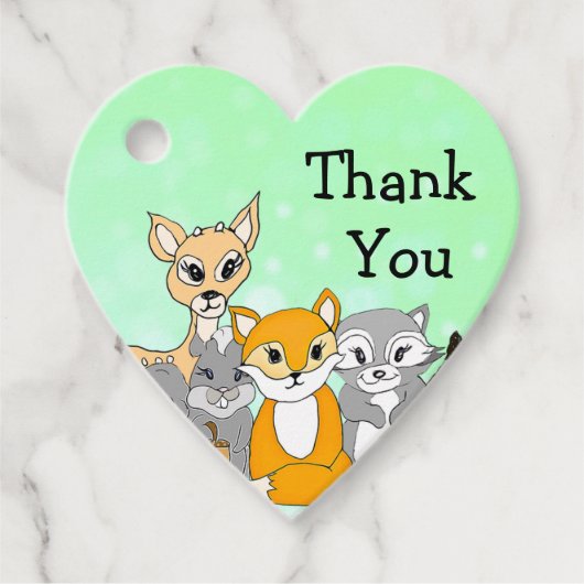 Persoonlijk Dank je Woodland Fox Bedankjes Labels (Voorkant)
