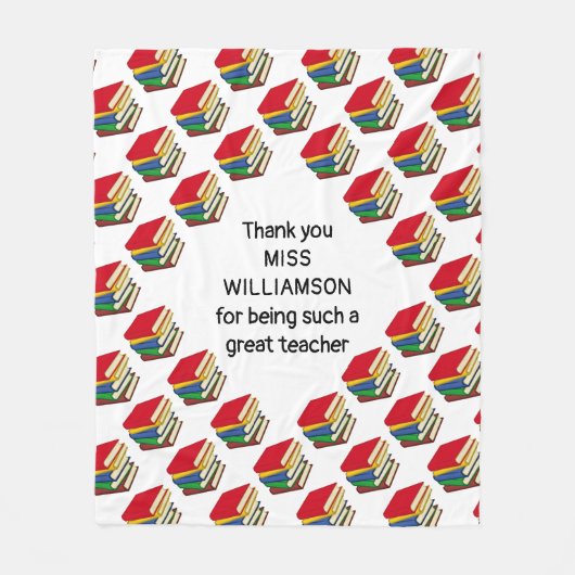 Persoonlijk DANK U Boeken | Leraar Fleece Deken (Voorkant)