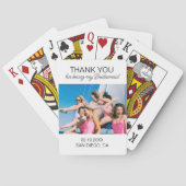 Persoonlijk Dankjewel Fotocadeau Bruidsmeisje Pokerkaarten (Achterkant)