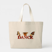 Persoonlijk dansbord met vlinders grote tote bag (Achterkant)