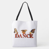 Persoonlijk dansbord met vlinders tote bag (Achterkant)