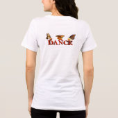 Persoonlijk dansbord met vlinders Tri-Blend shirt (Achterkant)