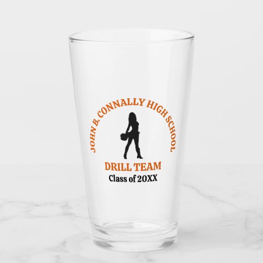 Persoonlijk danseres van het drillteam van Orange Glas (Voorkant)