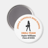 Persoonlijk danseres van het drillteam van Orange Magneet (Voorkant / Achterkant)
