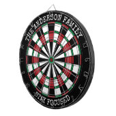 Persoonlijk dartbord voor families 'Blijf gefocust (Voorkant Rechts)