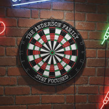 Persoonlijk dartbord voor families 'Blijf gefocust