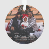 Persoonlijk de kerstfoto van de familie ornament (achterkant)